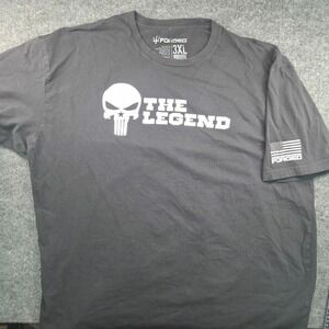 Forged The Legend Punisher T-Shirt Mens 3XL Black Cotton Blend Graphic Tee